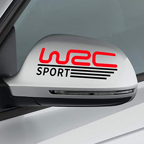 Piaobaige 2 Pièces Rétroviseur De Voiture WRC Autocollants pour Audi A3 A4 B8 B6 B7 pour Opel Astra pour Ford Focus 2 3 1 pour BMW E46 E90 E60 E39 pour Toyota pour Peugeot 206 Cover
