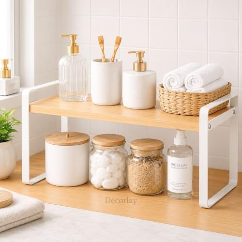 Image of Decorlay Metal & Laminate Board Storage Organizer (Oak Frame White)