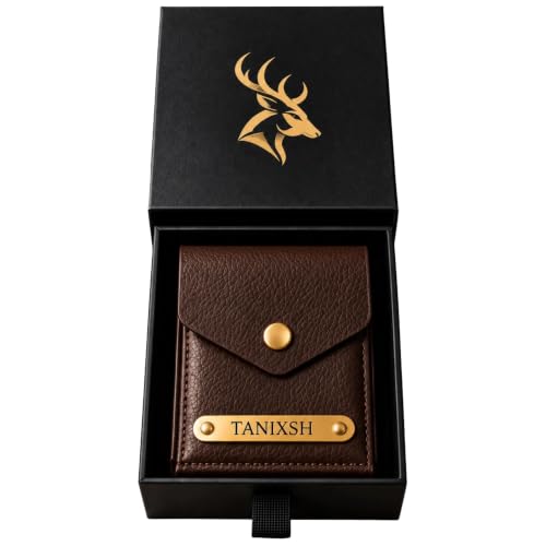Image of Personalized Slim Wallet for Men, Card & Cash Holder (Brown)