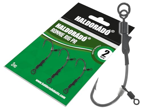 Haldorádó Ronnie Rig PR Fishing Hook, Size 2, 3 Pieces, 360-Degree Swivel Design, Black - Image 2