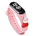 TOPPU Weihnachtspuppe Children's Watches Girls Boys Digital LED Digital Watch for Children Waterproof Silikon Sports Outdoor Multifunctional Digital Watches für Age 4-15 (H)