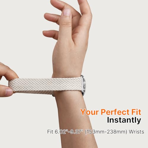 Image of Fullmosa 2 Packs Magnetic Braided Watch Bands - 18mm 20mm 22mm Quick Release Replacement Wristband, Stretchy Nylon Solo Loop Compatible with Traditional and Smartwatches for Men Women