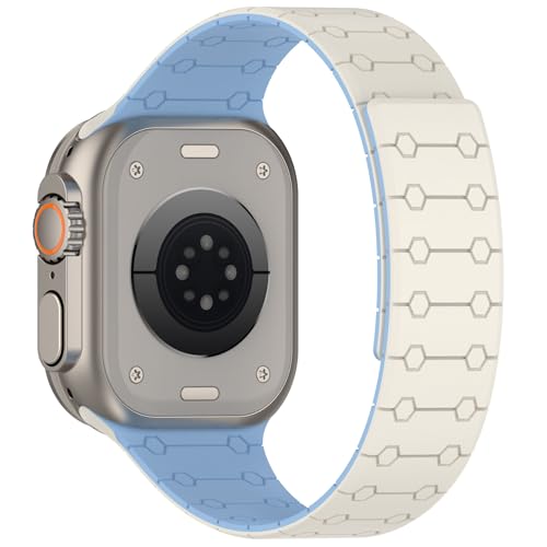 Image of Velour Silicone Watch Strap Compatible with Apple Watch 41mm, 40mm & 38mm, for iWatch Series SE, SE2,10 9, 8, 7, 6, 5, 4, 3 -Sport Loop for Men & Women(Watch Not Included)