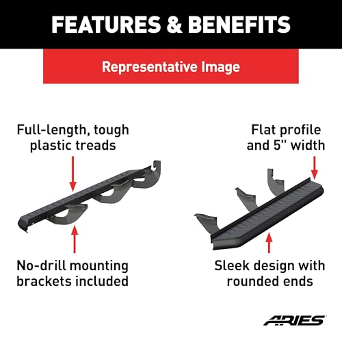 ARIES AeroTread estribos acero negro para SUV Ford Escape miniatura 4