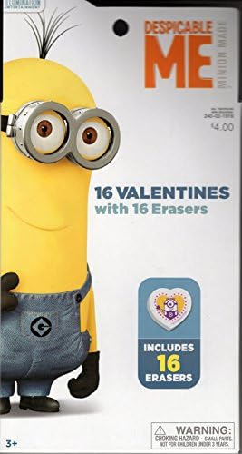 Despicable Me Minion 16 valentines & erasers image 3