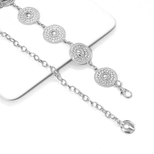 Women's Waist Chain Belts Adjustable Metal Waist Belt Belly Link 5