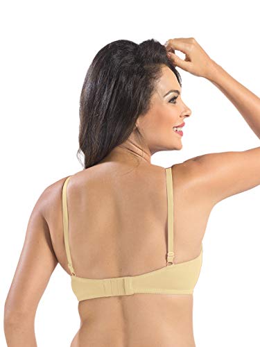 Image of SONARI Cristina Women's Non-Padded Wire-Free T-Shirt Bra| Medium Coverage, Cotton Polyester Bra with Regular Comfort Fit