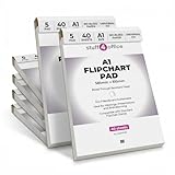Stuff 4 Office | Flipchart Paper Pad | A1 Paper Plain | 40 sheets | White Presentation Flip Chart Paper for Meetings, Classrooms, Brainstorming, Training & Office Use