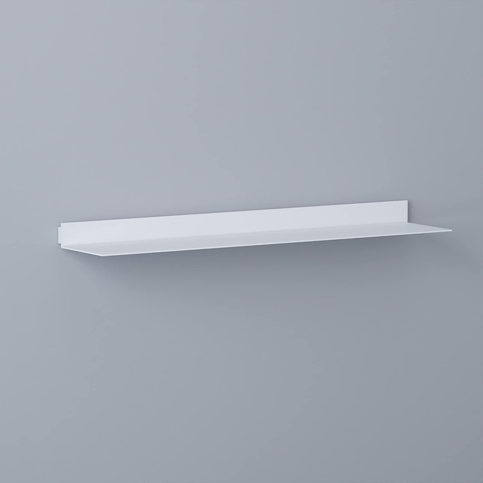 Étagère murale flottante blanche pour sublimer votre déco de salon avec éclairage LED