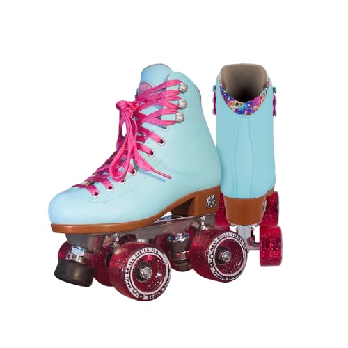 Moxi Beach Bunny Roller Skates for Women - Colorful, Precision-Fit Skate with High-Rebound Wheels, Moisture-Wicking Lining & Padding, Roller Skates, Blue Sky - 8