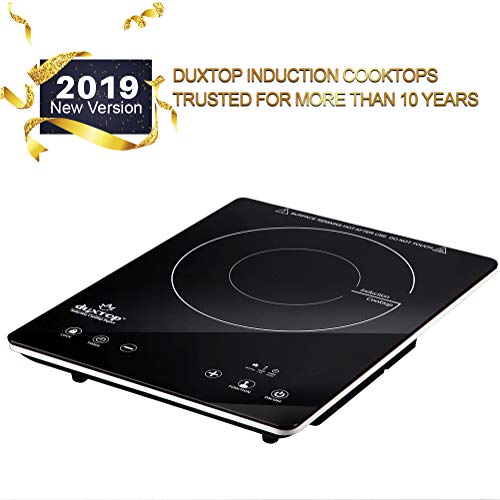 Duxtop Ultra Thin Full Glass Top Portable Sensor Touch Induction Cooktop Countertop Burner, 1500W