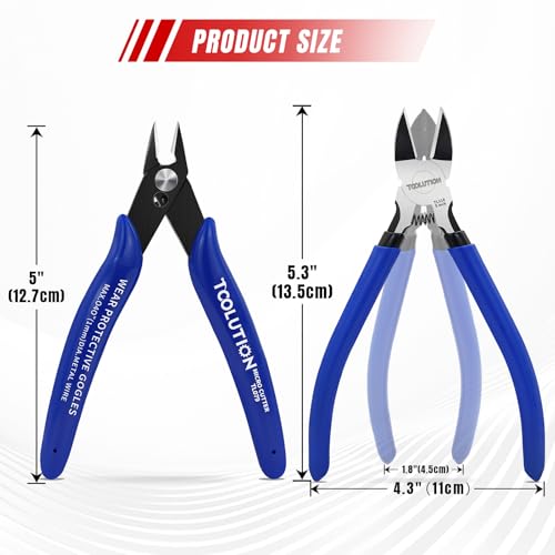 Image of 2-Piece Small 5 Inch Flush Cutters & Wire Cutters Set Pliers