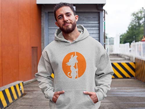Blusa Moletom Casaco Goku Criança Dragon Ball Unissex Cinza e Preto Tamanho:G