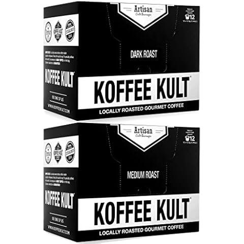 Koffee Kult Dark And Medium Roast Coffee In Single Serve Cups Bundle Cover