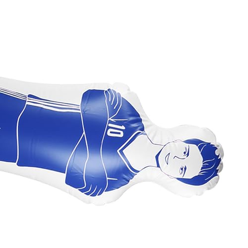 Aufblasbarer Fu?Ball Trainingsdummy , PVC Fu?Ball Torwart Trainingstor Standbecher f¡§1r Pass¡§1bungen f¡§1r f¡§1r den Boxsack (Blau) , Krafttraining