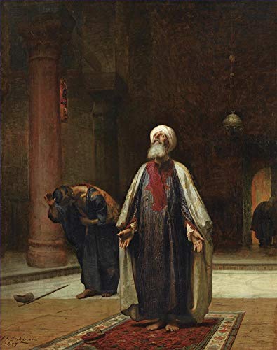 Peinture à l'huile célèbre LA PRIÈRE Bridgman toile Ismic-06
