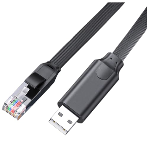 Heilanole Cable de Consola USB A RJ45 Adaptador Serial RS232 para Computadora Portátil Cable de Consola Convertidor USB RJ45 8P8C 300 cm