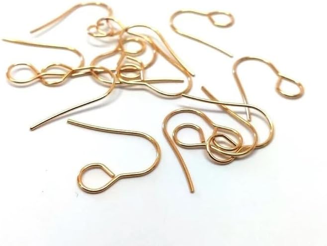 Generic 50 pcs 304 Stainless Steel Earring Hooks with Loop Hole - 19mm x 14mm - Large Loop: 6mm (Silver Tone)