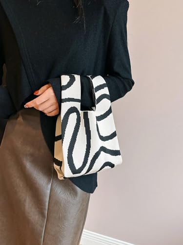 Bolso tipo satchel tejido para mujer pequeño miniatura 2