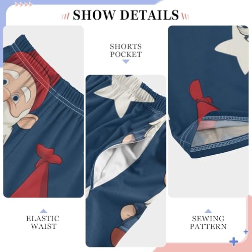 Gnome with Star Boys Long Pants Soft Trousers Elastic Waist Kids Lounge Bottoms with Pockets S-XL4