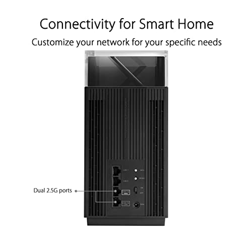 Image of ASUS ZenWiFi Pro AXE11000 Tri-Band WiFi 6E Mesh System (ET12 2PK) - Whole Home Coverage up to 6000 Sq.Ft & 6+ Rooms (Renewed)