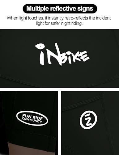 INBIKE Bibs Shorts Culotte Ciclismo Hombres Pantalones Cortos de Bicicleta con Protección Solar UPF50+ con Gel Acolchado y Bolsillo Transpirable Ropa Interior de Biciclet MTB Verde XL - imagen 8