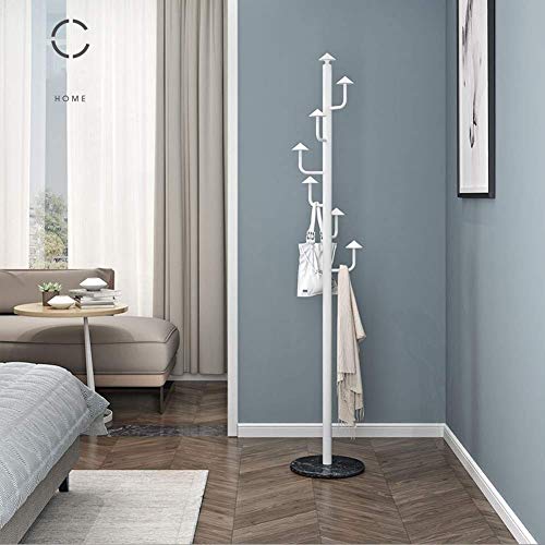 Porte-manteau blanc en métal pour optimiser le rangement de l'entrée