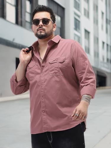 Image of Urbano Plus Men's Cotton Full Sleeve Regular Fit Casual Solid Shirt