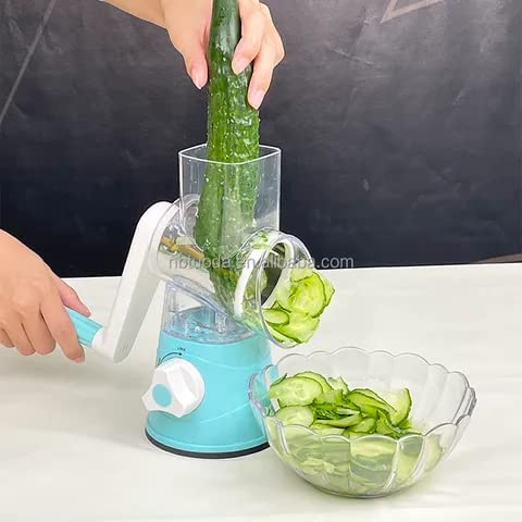 Manual Rotary Cheese Grater Round Vegetable Patato Carrot Mandoline Slicer Nut Grinder With Good Suction. #TOP4