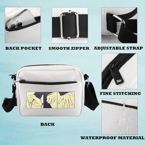 Jane Novelist Fans Gift Book Lover Literary Gift Book Hand Scene Comic Strip Style Crossbody Bag3