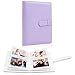 64 Pockets Photo Album Book for 2x3 Inch Film - Mini Small Albums for Fujifilm Instax Mini Instant Camera, for Polaroid Hi-Print Pictures, Kpop Photocard Holder Binder (Purple)