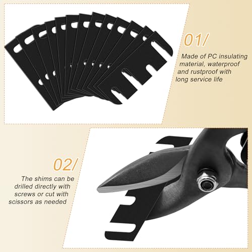 Image of 10 Pack Door Hinge Shims, 4 Inch Lenth 0.040 Inch Thickness Hardware for Door Hinge Repair Kit (Style B)