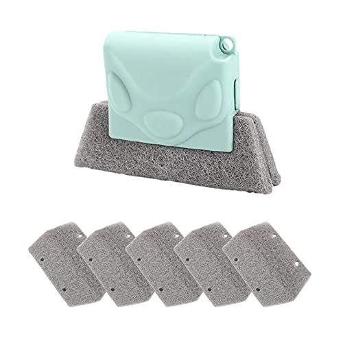 QLINDGK Brosse de nettoyage créative pour rainures de fenêtre, brosses de nettoyage pour porte et fenêtre avec tête de brosse remplaçable, fournitures de nettoyage pour portes, fenêtres et espaces Cover
