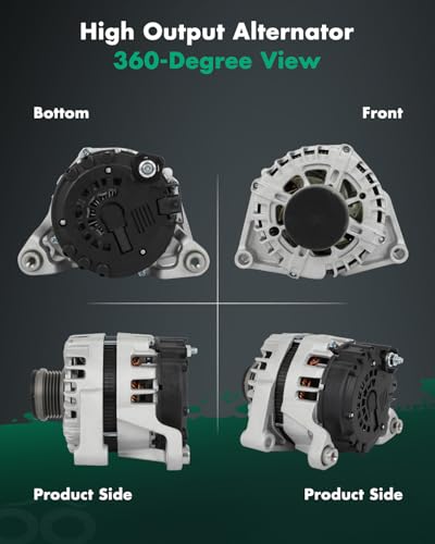 Image of SCITOO Alternator Fits for Chevrolet for Cruze 2012 2013 2014 2015, for Cruze Limited 2016, L4 1.4L - 12V 130Amp High-output CW SC5 Pulley Class, Replace OE 11654 13581891 13588290 2614154A