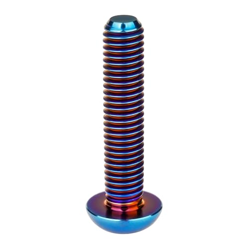 Image of Titanium Bolt M4x6 8 10 12 15 20mm Hex Head Screws for Bicycle Pack of 4 (Burnt Blue, M4x20mm)