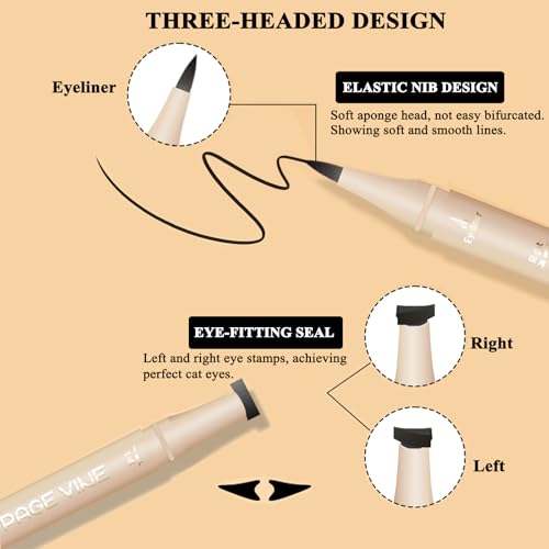 SHEEYOON Delineador Líquido Marcador Resistente Agua Negro miniatura 4
