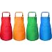 Yaomiao 4 Pieces Kids Apron with Pocket Children Adjustable Chef Apron for Cooking Baking Painting (Medium, Color 1)