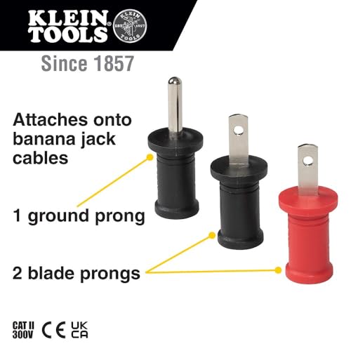 Image of Klein Tools 69360 Alligator Clips, Outlet Tabs /Prongs Circuit Connectors Accessory Pack, Use with Klein Tools Cat. No. ET450, 5-Piece