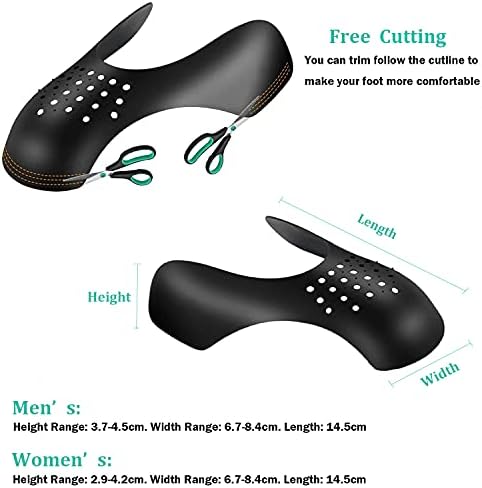 4 Pairs Shoe Shields, WeFine Universal Sneaker Protector Against Shoe Creases Anti Crease Guard