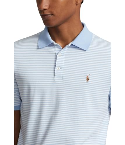 Image of POLO RALPH LAUREN Men's Custom Slim Fit Striped Soft Cotton Polo Shirt