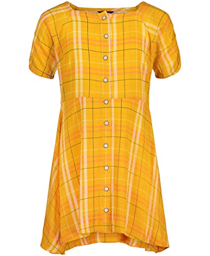 Tommy Hilfiger Girls' Short Sleeve Woven Dress with Square Neckline