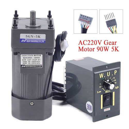 Motor de transmisión de par elevado y 220V CA con control de velocidad constante de 90W 7