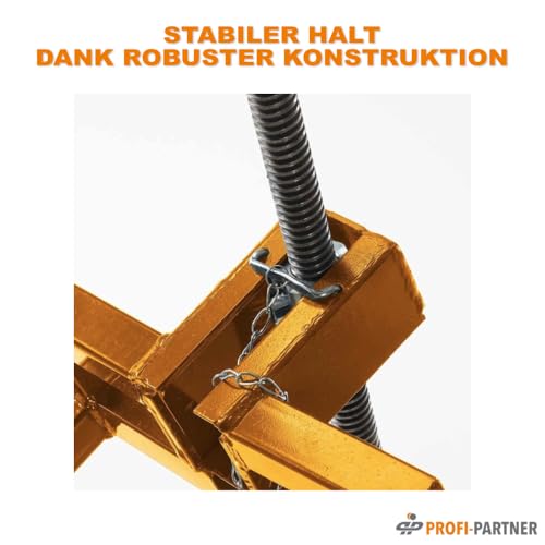 PROFI-PARTNER Kipp-Lifter für Rasenmäher – Hebevorrichtung bis 400 kg | Stufenlos einstellbar, klappbar & sicherer Stand | Für Rasenmäher, Quads, Aufsitzmäher und andere