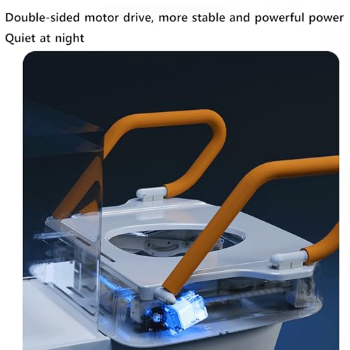 Elektryczny podnośnik deski sedesowej z podwójnym podłokietnikiem, ergonomiczna konstrukcja, kąt podnoszenia 20°, regulowana wysokość do 52 cm dla osób starszych
