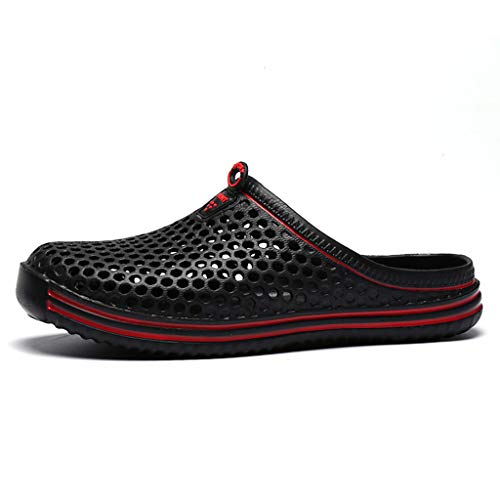 Yowablo Schuhe Frauen Männer Paare Unisex Aushöhlen rutschfeste Hausschuhe Strand Im Freien (39 EU,Schwarz)