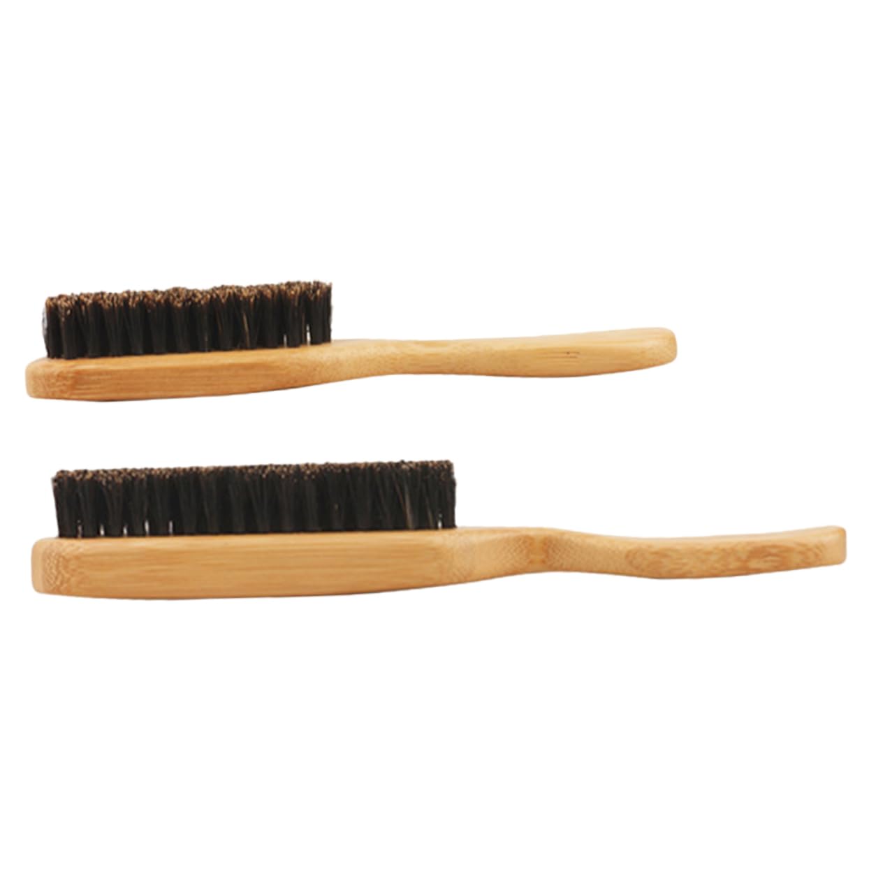 PartyKindom 2pcs Men Hair Beard Cleaning Styling Brush Set Gentle Bristles Portable Barber Duster Brush for Men