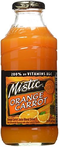 Mistic Orange-Carrot Juice 16 Fl Oz (12 Bottles)