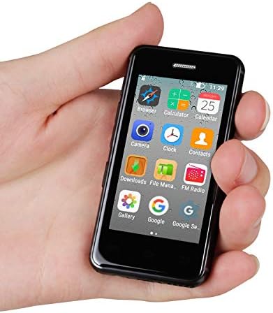 XS9 Mini Smartphone Android Phone Quad Core 2GB 16GB Android 8.1 Super Ultrathin Mini Mobile Phone Unlocked Kids Phone Pocket Cellphone Small Smart Phone (Gentleman Black)