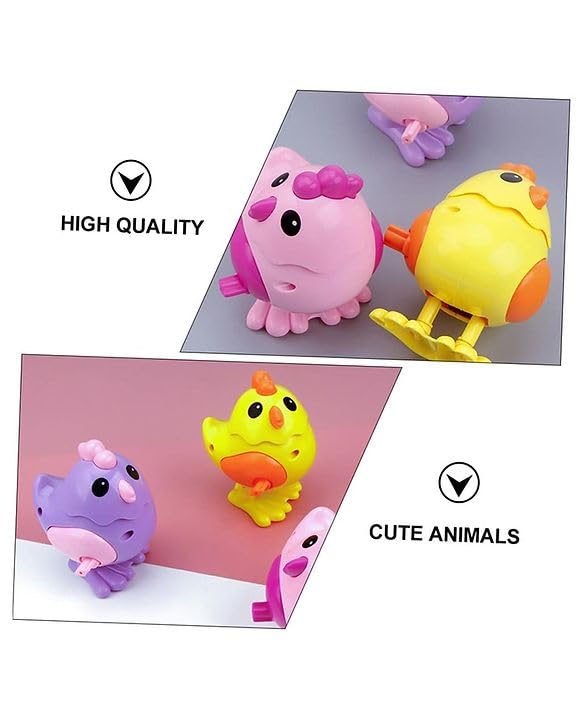 OPINA Press to Go Inertial Cute Crawling Chick Duck Toy for Kids (Pack of 4) 2