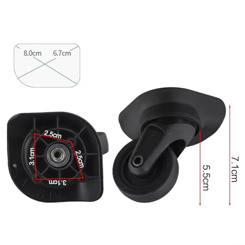 Sleek and Functional Rotating Wheel Set for Luggage Ideal Solution to Replace Old or Damaged Parts (W142)2